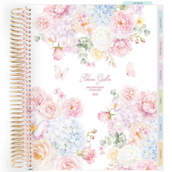Planner Personalizado Rose Garden - Classic - Dourado