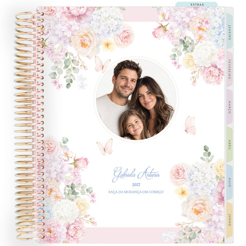 Planner Personalizado Rose Garden - Foto - Dourado