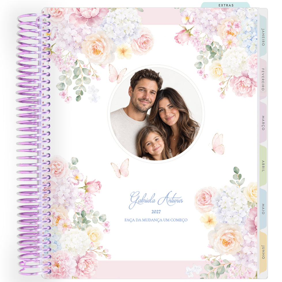 Planner Personalizado Rose Garden - Foto - Lilás