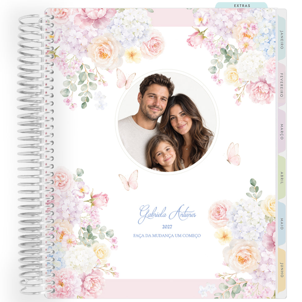 Planner Personalizado Rose Garden - Foto - Prateado
