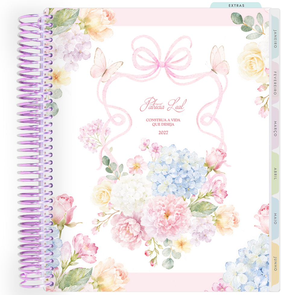 Planner Personalizado Rose Garden - Lace - Lilás