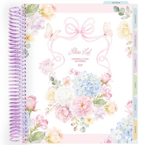 Planner Personalizado Rose Garden - Lace - Lilás