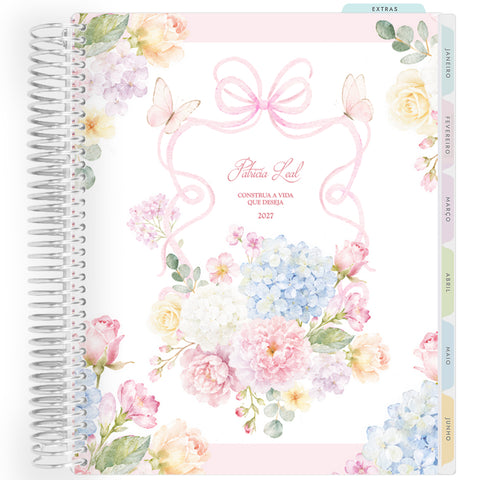 Planner Personalizado Rose Garden - Lace - Prateado