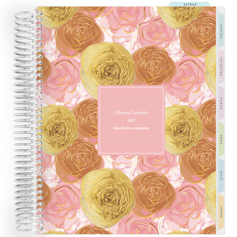 Planner Personalizado Rose Golden - Jardin - Prateado