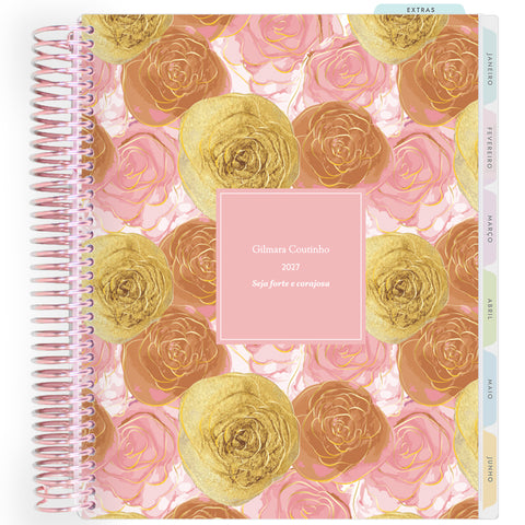 Planner Personalizado Rose Golden - Jardin - Rose Gold