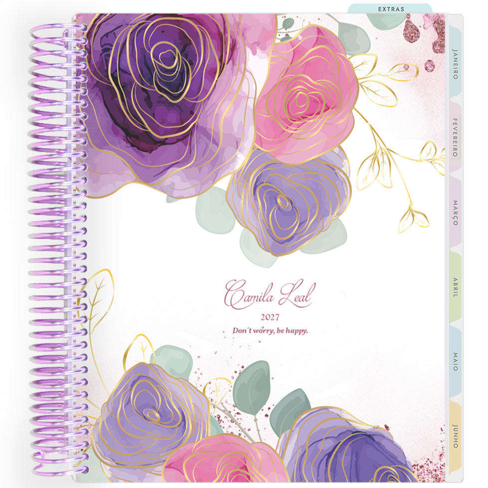 Planner Personalizado Rose Golden - Lilac - Lilás