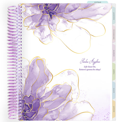 Planner Personalizado Rose Golden - Minimalist Lilac - Lilás