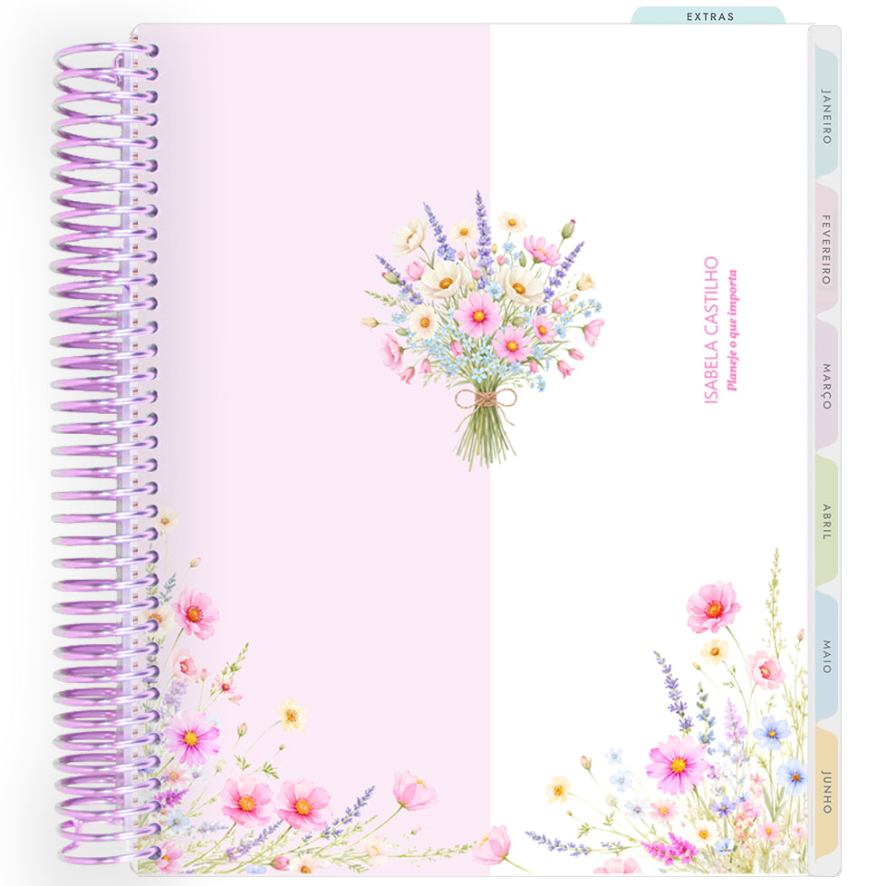 Planner Personalizado Wildflowers - Bouquet - Lilás
