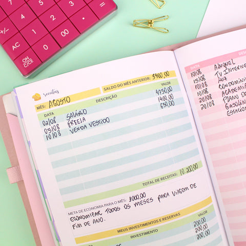Candy Planner - Miolos Planner Financeiro (capa de couro não incluído)