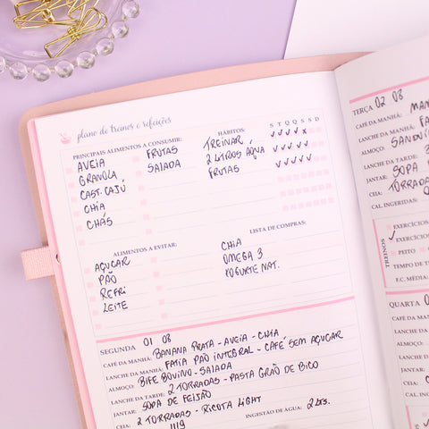Candy Planner - Miolos Planner Fitness (capa de couro não incluído)