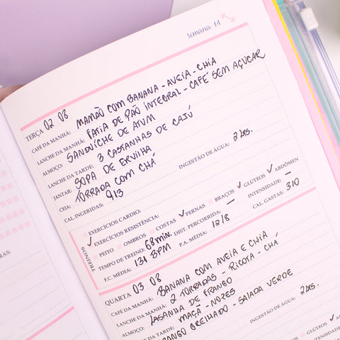 Candy Planner - Miolos Planner Fitness (capa de couro não incluído)