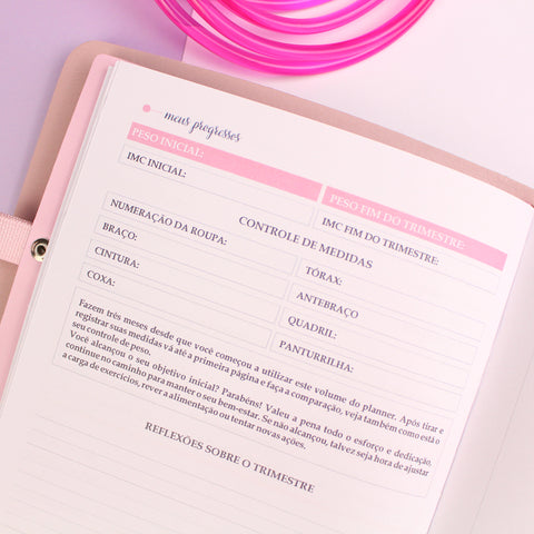 Candy Planner - Miolos Planner Fitness (capa de couro não incluído)