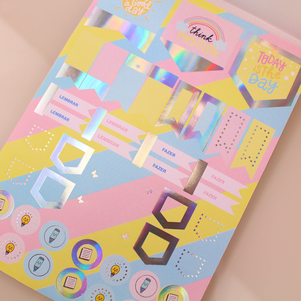 Bloco + de 700 Adesivos Metalizados Butterflies