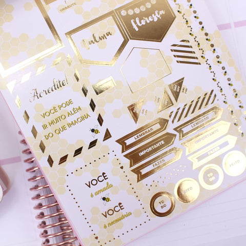 Bloco de Adesivos - Enjoy Stickers + 500 Adesivos - Coleção Sakura