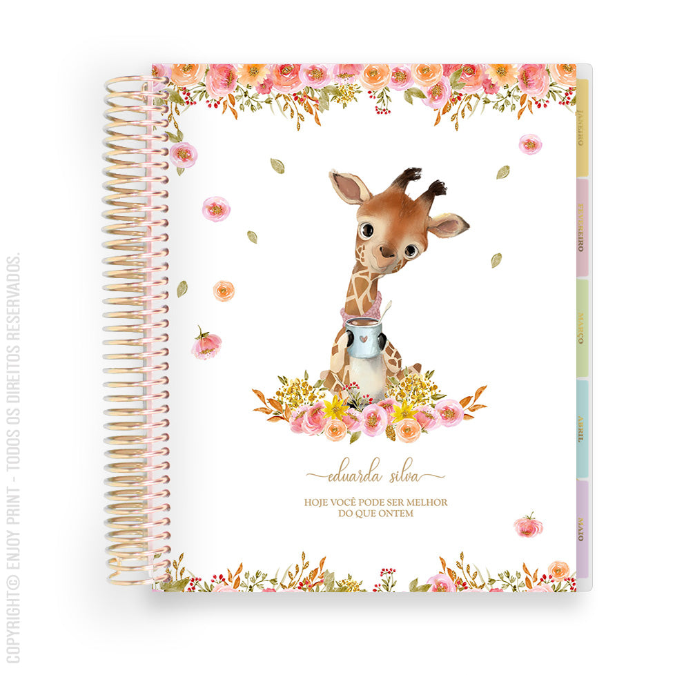 Enjoy Planner 2023 - Animals: Giraffe Coffee Lover