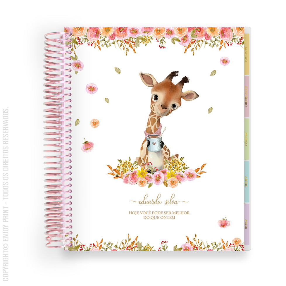 Enjoy Planner 2023 - Animals: Giraffe Coffee Lover