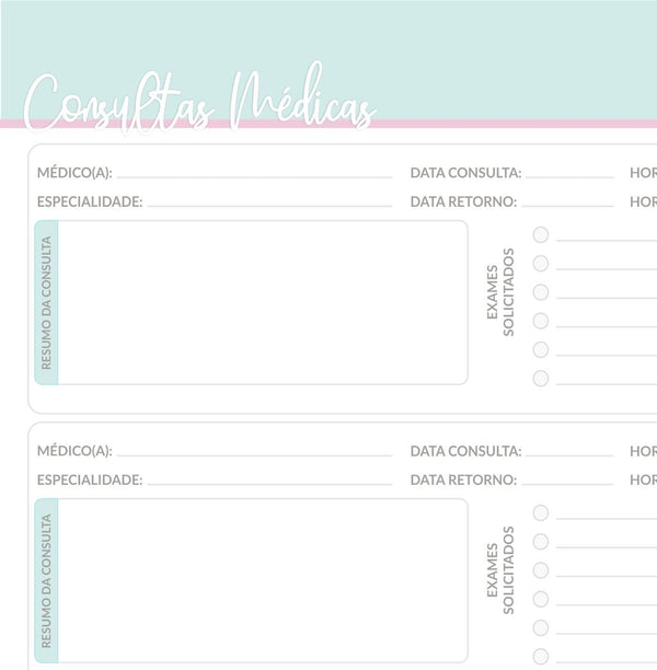 Freebie Enjoy Planner - Consultas Médicas