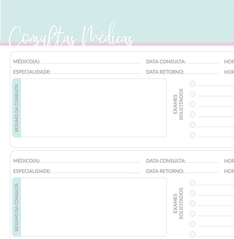 Freebie Enjoy Planner - Consultas Médicas
