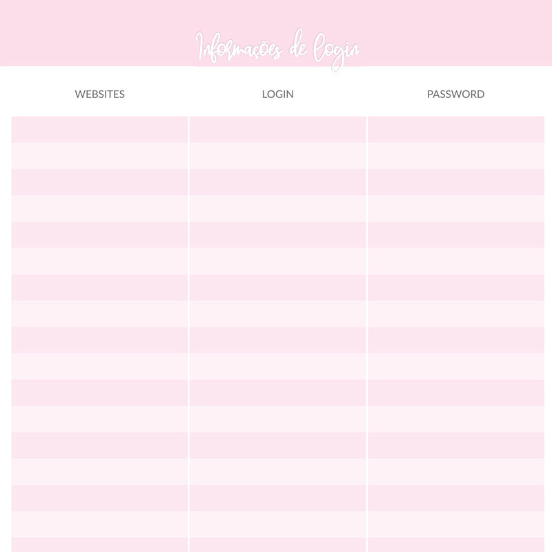 Freebie Enjoy Planner - Senha e Login