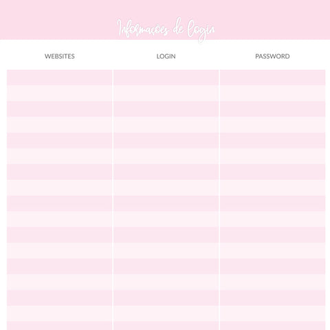 Freebie Enjoy Planner - Senha e Login