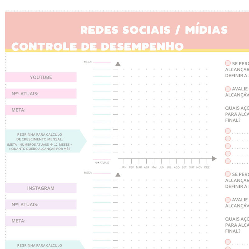 Freebie Enjoy Planner - Redes Sociais - Mídias